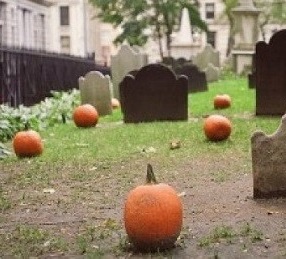 pumpkin and grave